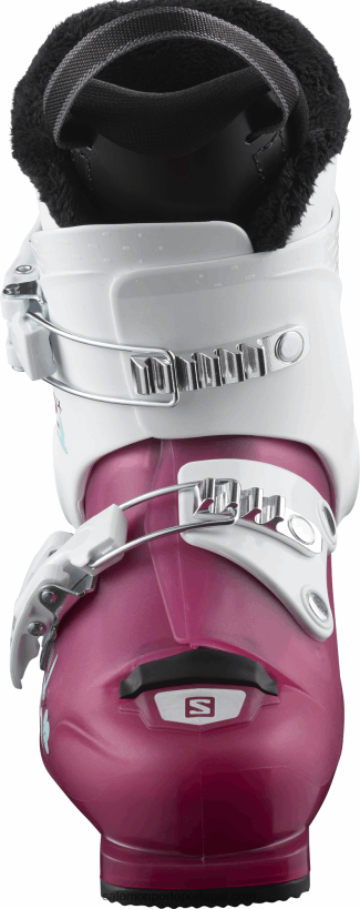 Salomon júnior - botas de pista infantil - t2 rt feminino 04D6V81380 rosa violeta translúcido/branco