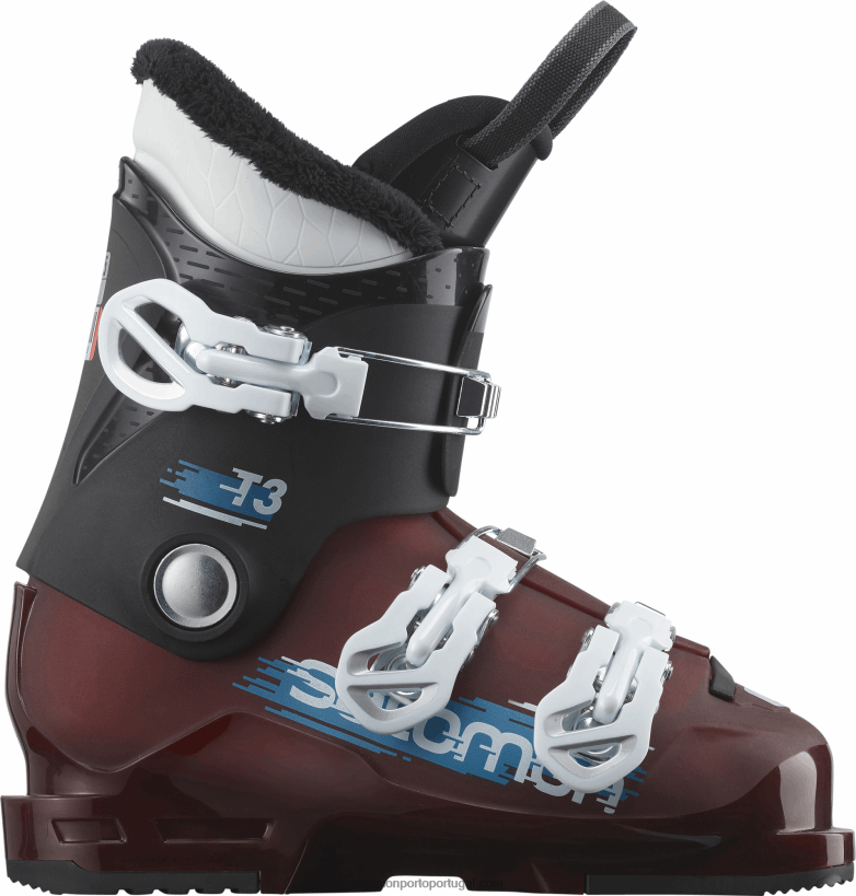Salomon júnior - botas de pista para criança - t3 rt 04D6V81377 preto/vermelho/branco