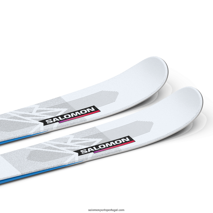 Salomon júnior - pacote de esqui freeride para crianças - qst blank team (e l6) 04D6V81367 ilusão azul/vermelho/processo azul