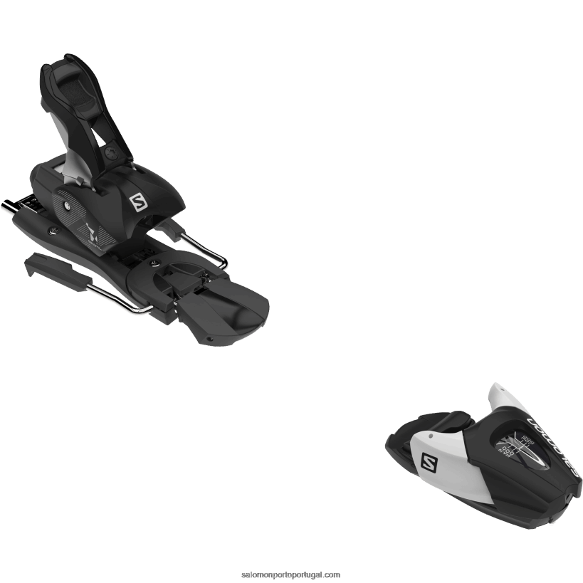 Salomon júnior - amarrações all-mountain para crianças - l7 gripwalk 04D6V81381 Preto branco