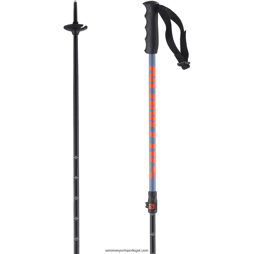 Salomon júnior - bastões alpinos infantis - mtn jr 04D6V81384 copen azul/laranja