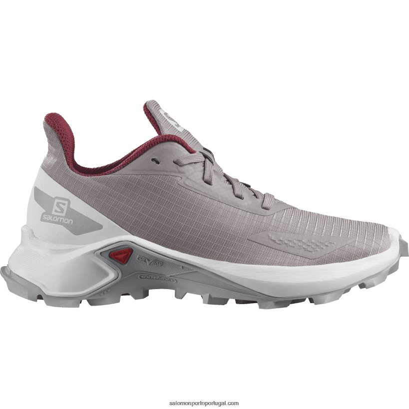 Salomon júnior - sapatos infantis - alphacross blast 04D6V81350 codorna/branco/azul pérola