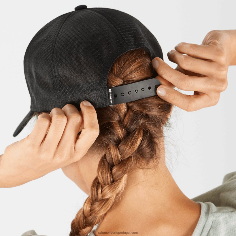 Salomon boné curvo masculino - trucker 04D6V8438 preto