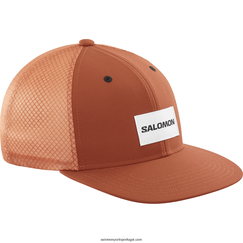 Salomon boné plano masculino - trucker 04D6V8420 hena queimada