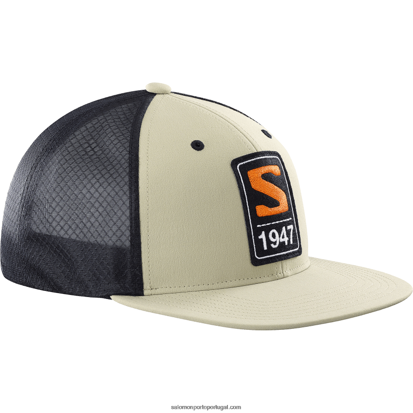 Salomon boné plano masculino - trucker 04D6V8421 praça taupe