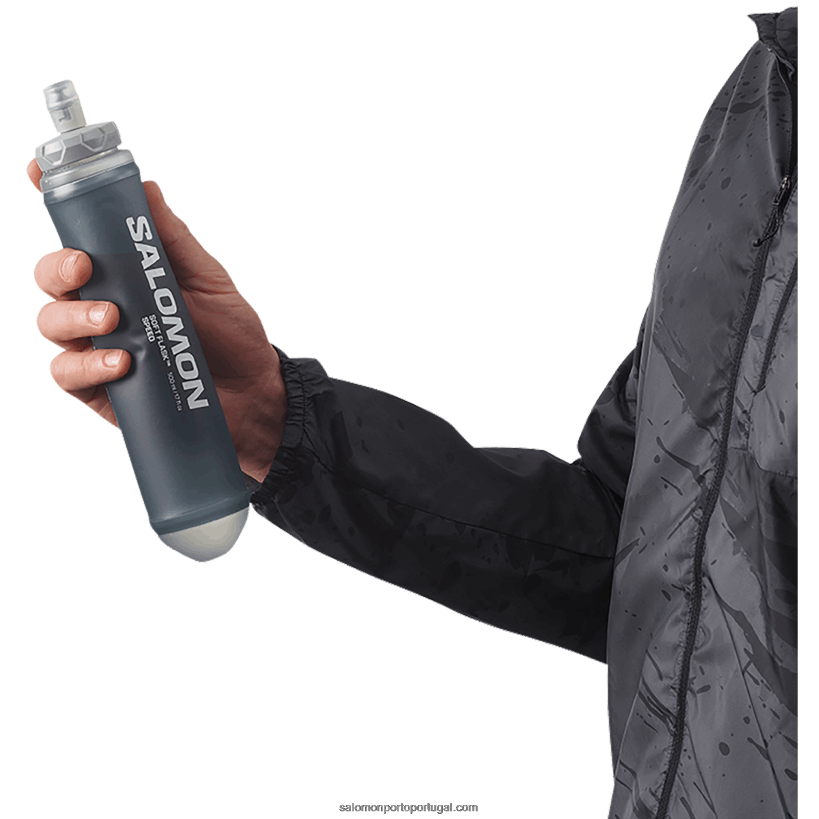 Salomon acessórios de hidratação masculinos - frasco macio 500ml/17oz velocidade 42 04D6V8393 ardósia cinza