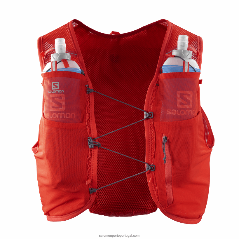 Salomon colete de corrida masculino - adv hydra vest 8 04D6V8357 vermelho flamejante