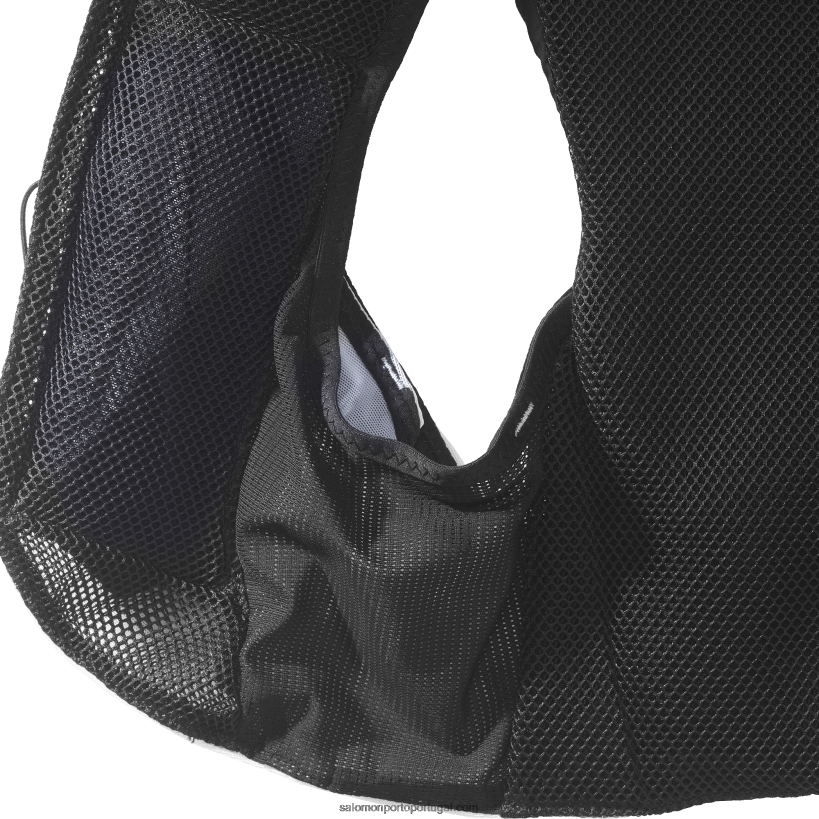 Salomon colete de corrida masculino com frascos incluídos - adv skin 5 race flag 04D6V8307 Preto branco