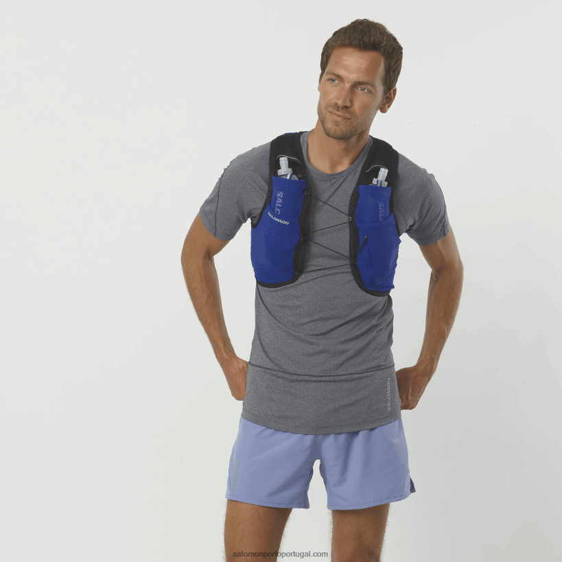 Salomon colete de corrida masculino com frascos inclusos - active skin 4 04D6V8332 navegar na web/preto