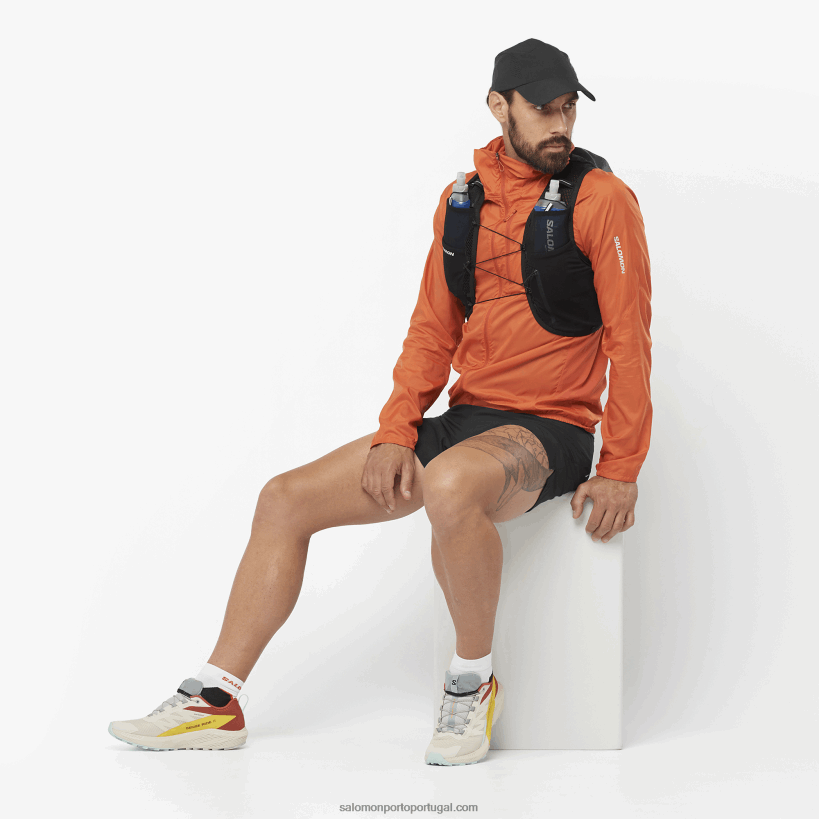 Salomon colete de corrida masculino com frascos inclusos - active skin 8 04D6V8325 preto