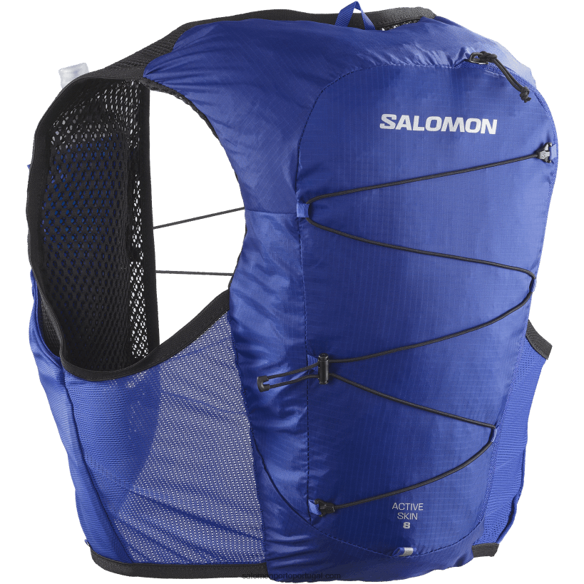 Salomon colete de corrida masculino com frascos inclusos - active skin 8 04D6V8326 navegar na web/preto