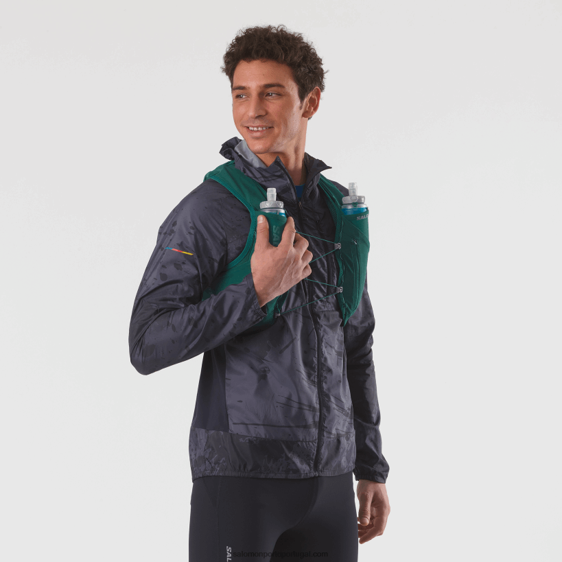 Salomon colete de corrida masculino com frascos inclusos - adv skin 5 04D6V8322 pacífico