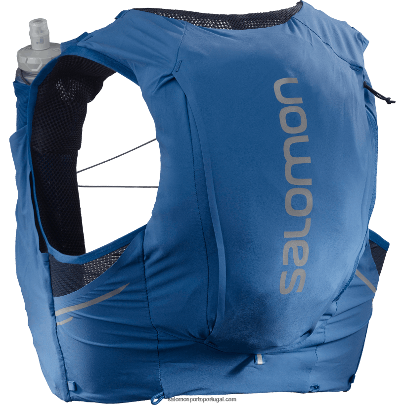 Salomon colete de corrida masculino com frascos inclusos - sense pro 10 04D6V8343 azul náutico/ébano/mood indigo