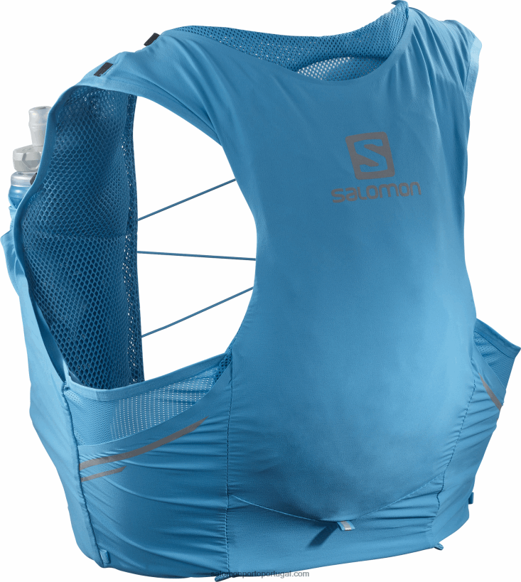 Salomon colete de corrida masculino com frascos inclusos - sense pro 5 04D6V8340 oceano havaiano/preto