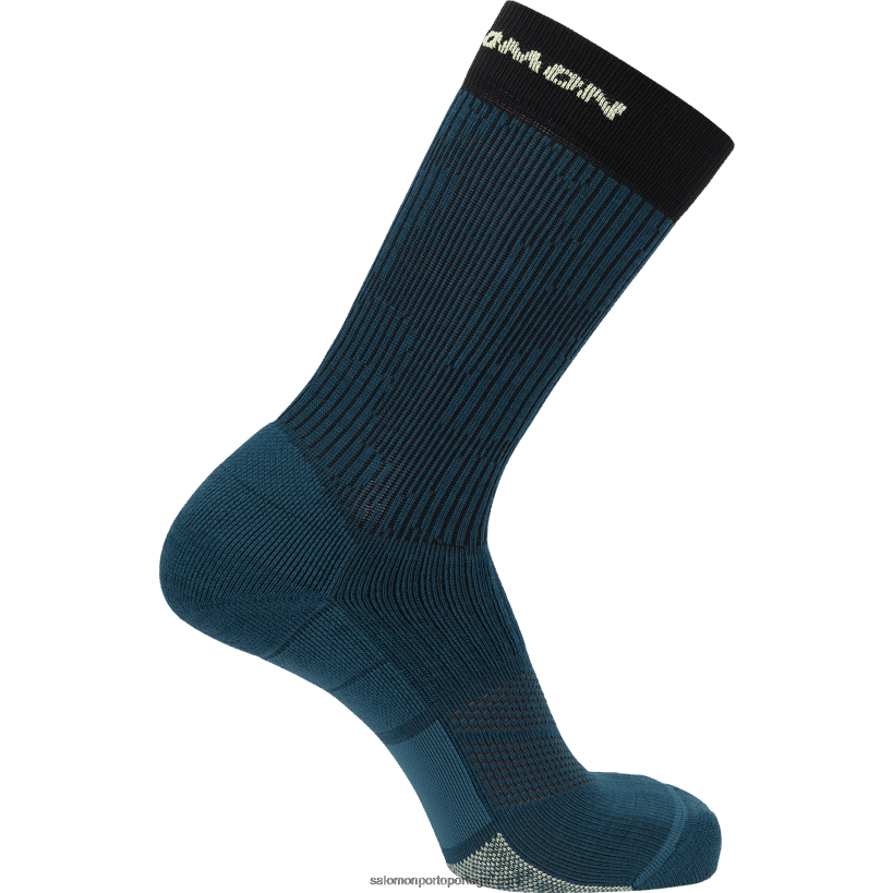 Salomon meias masculinas - x ultra crew 04D6V8468 pacífico/preto profundo/íris amarela