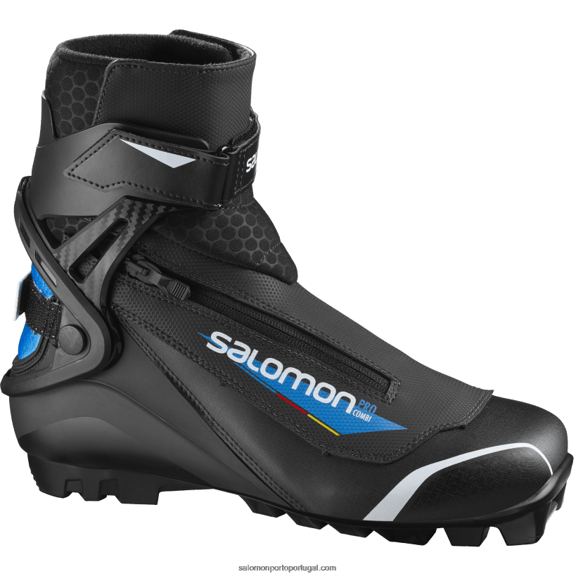 Salomon botas nórdicas clássicas de patinação masculina - pro combi pilot 04D6V8699 marinho escuro/preto/azul processo