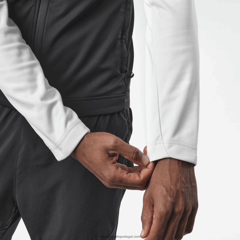 Salomon jaqueta corta-vento masculina - gore-tex infinium windstopper 04D6V8734 branco/preto profundo