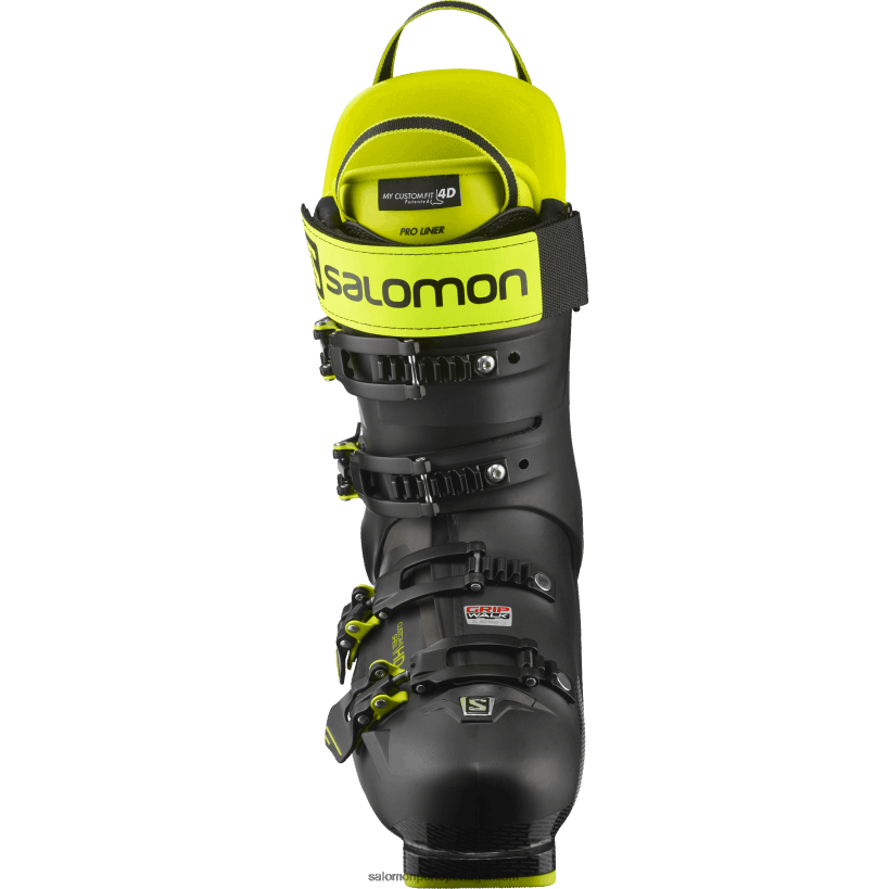 Salomon botas de pista para homem - s/pro mv 110 04D6V81231 preto/verde ácido/prata escuro metálicos05
