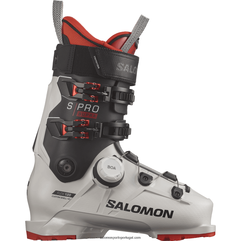 Salomon botas de pista para homem - s/pro supra boa 120 04D6V81238 cinza aurora/preto/vermelho