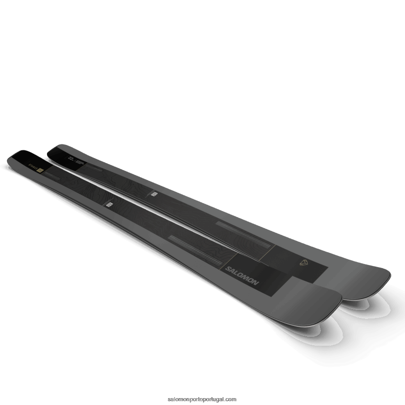 Salomon esquis all-mountain masculinos - postura 96 04D6V81213 preto/cinza escuro/kakhi pálido metálico