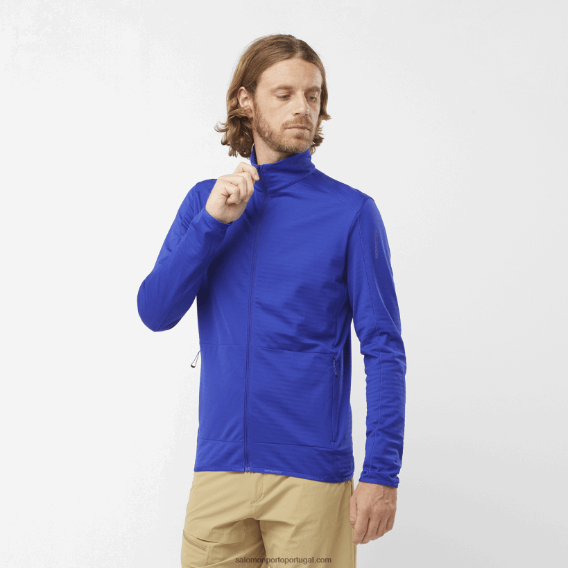 Salomon Jaqueta midlayer masculina com zíper completo - Essential Lightwarm 04D6V8554 navegar na internet