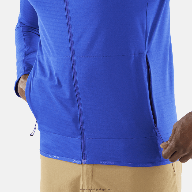 Salomon Jaqueta midlayer masculina com zíper completo - Essential Lightwarm 04D6V8554 navegar na internet