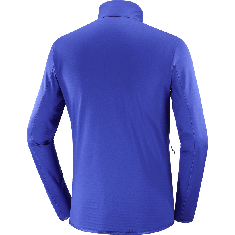 Salomon Jaqueta midlayer masculina com zíper completo - Essential Lightwarm 04D6V8554 navegar na internet