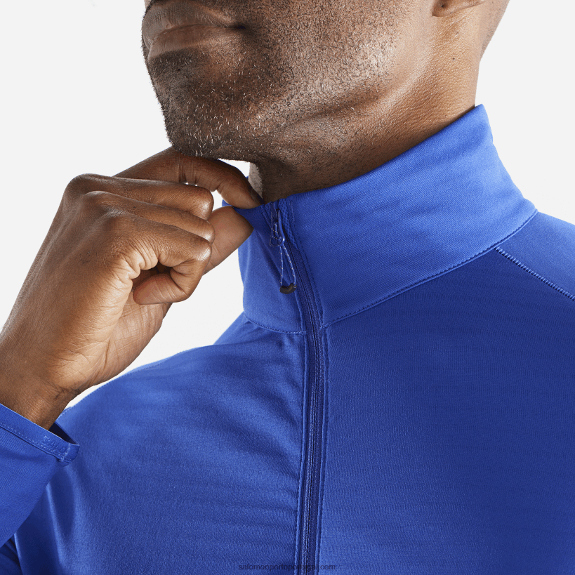 Salomon Jaqueta midlayer masculina com zíper completo - Essential Lightwarm 04D6V8554 navegar na internet