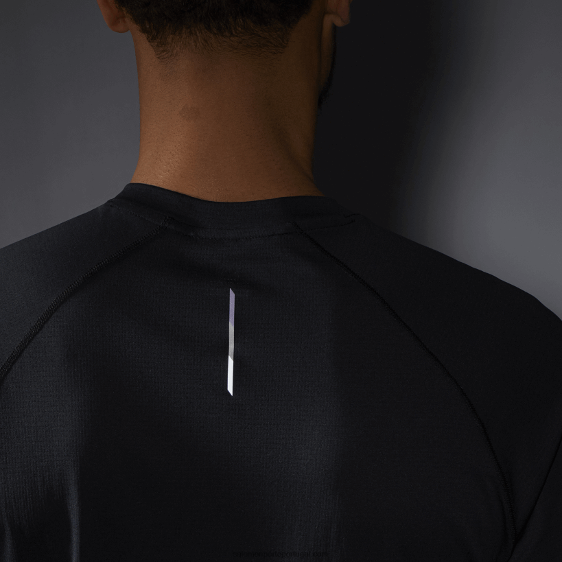 Salomon t-shirt de manga comprida para homem - cross run 04D6V8539 preto profundo