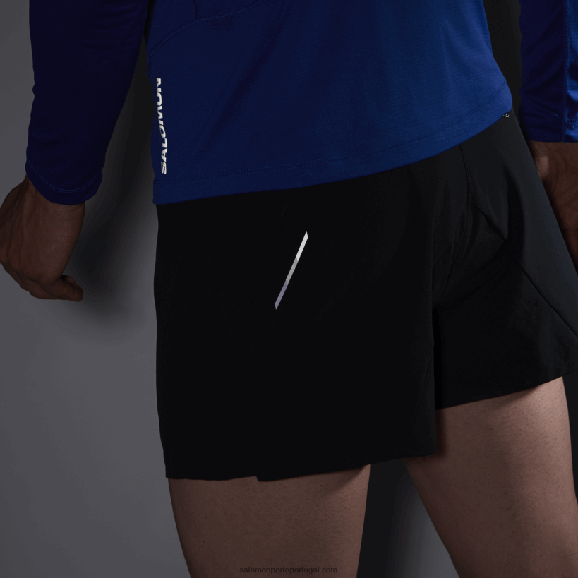 Salomon calções de homem - cruz 3 04D6V8267 preto