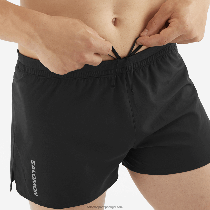 Salomon calções de homem - cruz 3 04D6V8267 preto