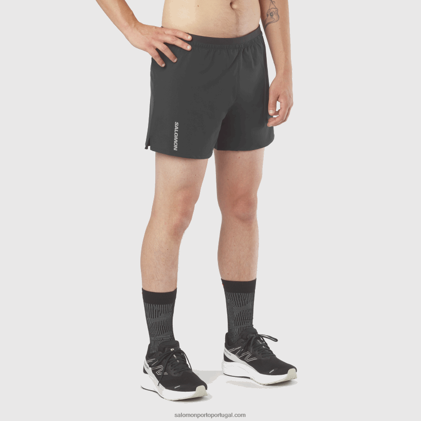 Salomon calções de homem - cruz 5 04D6V8272 preto profundo