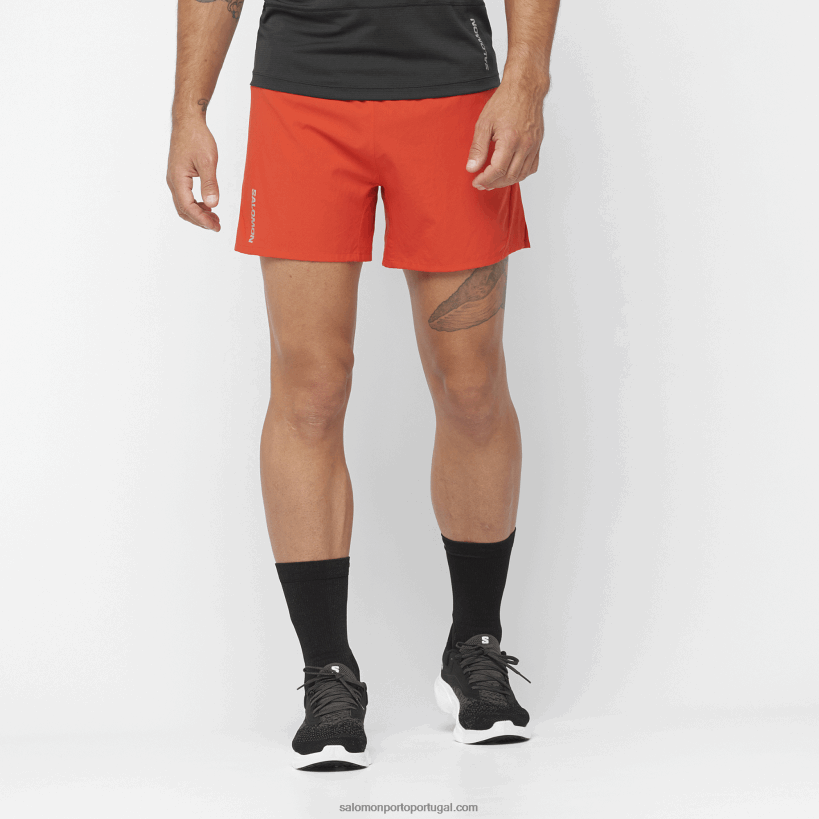 Salomon calções de homem - cruz 5 04D6V8275 vermelho flamejante