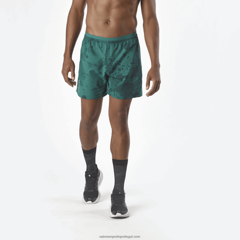 Salomon calções de homem - cruz 7 04D6V8296 pinheiro pacífico/ao/ponderosa