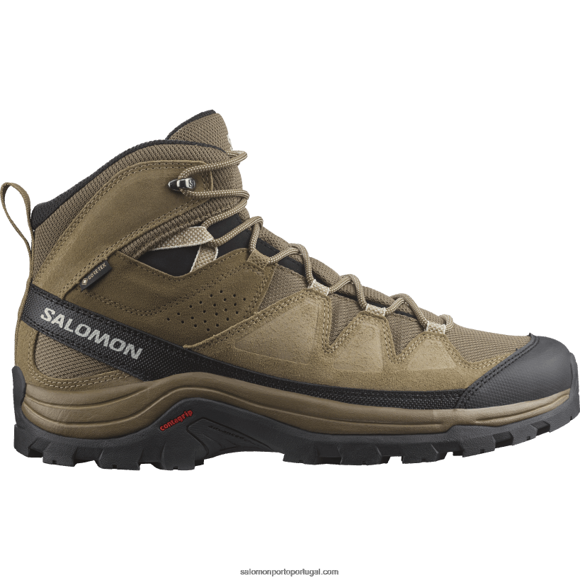 Salomon botas de caminhada de couro para homem - quest rove gore-tex 04D6V852 canguru/kelp/preto