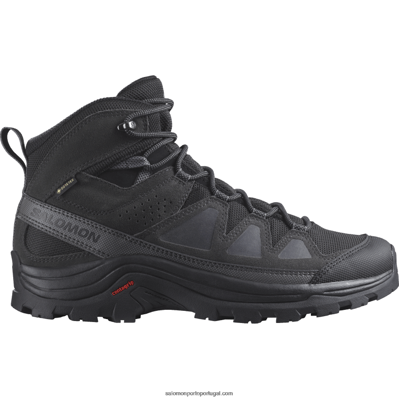 Salomon botas de caminhada de couro para homem - quest rove gore-tex 04D6V853 preto/fantasma/ímã