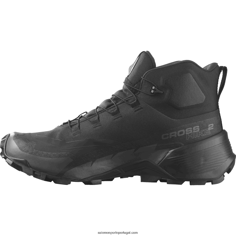 Salomon botas de caminhada masculinas - caminhada cruzada 2 mid gore-tex 04D6V836 preto/ímã