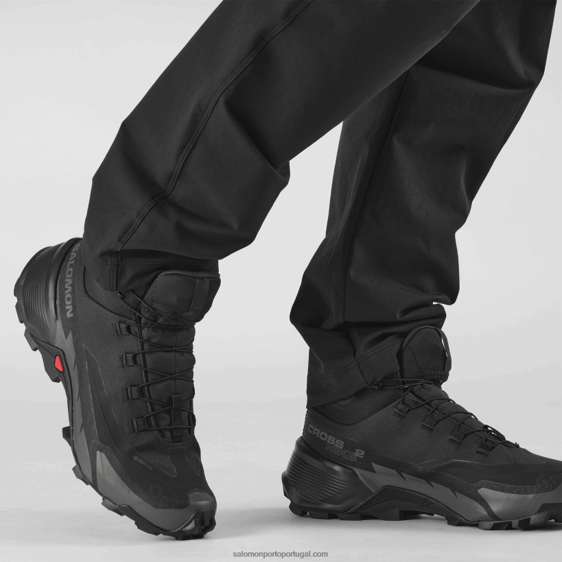 Salomon botas de caminhada masculinas - caminhada cruzada 2 mid gore-tex 04D6V836 preto/ímã
