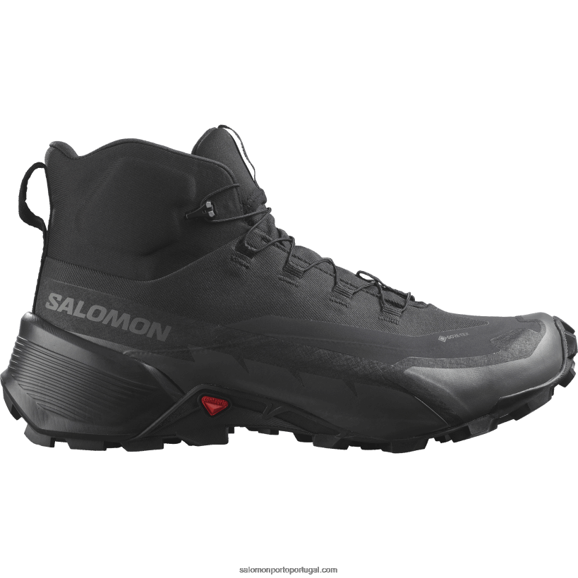Salomon botas de caminhada masculinas - caminhada cruzada 2 mid gore-tex wide 04D6V819 preto/ímã