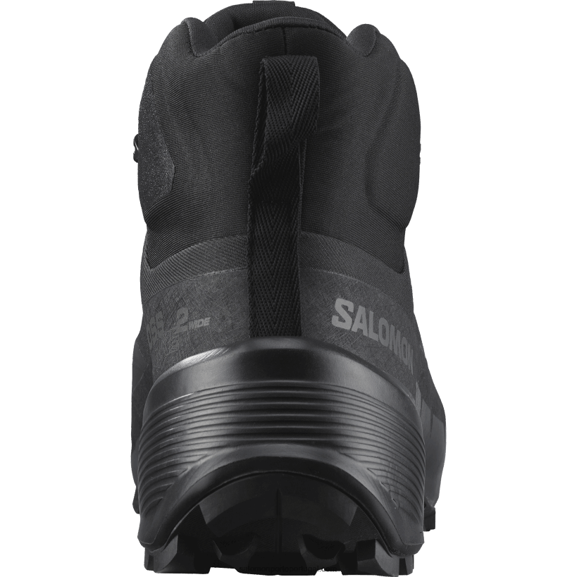 Salomon botas de caminhada masculinas - caminhada cruzada 2 mid gore-tex wide 04D6V819 preto/ímã