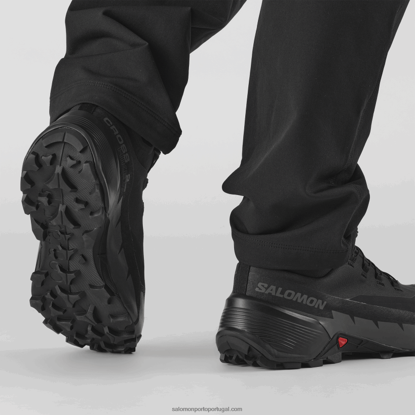 Salomon botas de caminhada masculinas - caminhada cruzada 2 mid gore-tex wide 04D6V819 preto/ímã