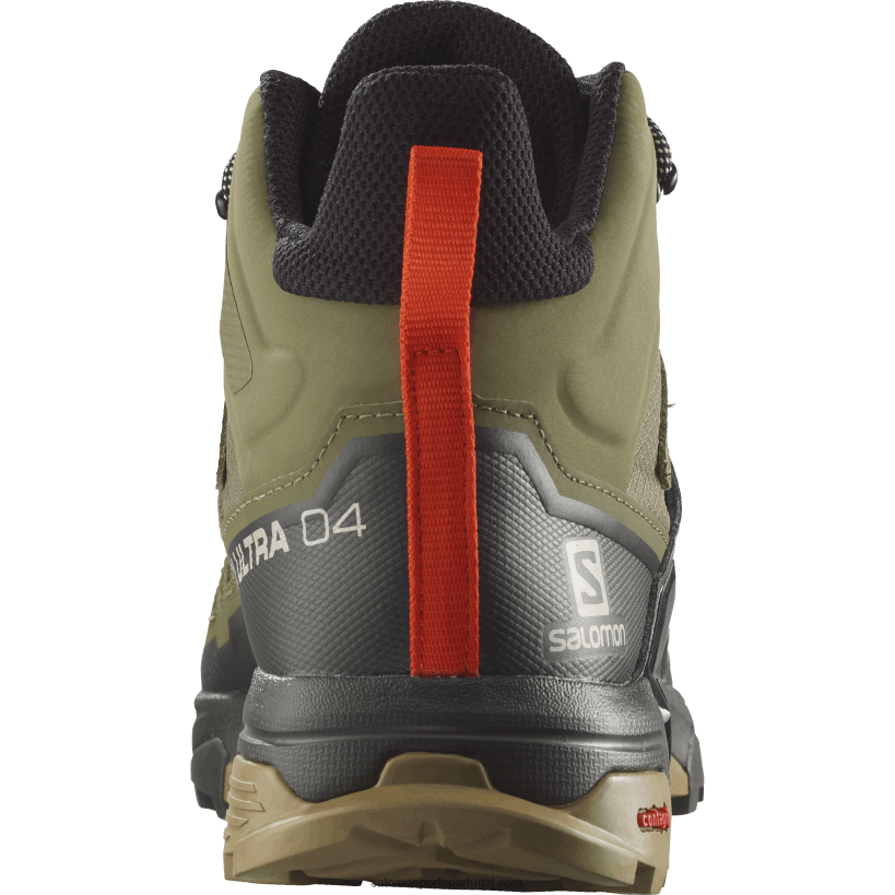 Salomon botas de caminhada masculinas - x ultra 4 mid wide gore-tex 04D6V843 Líquen profundo verde/turfa/alga marinha