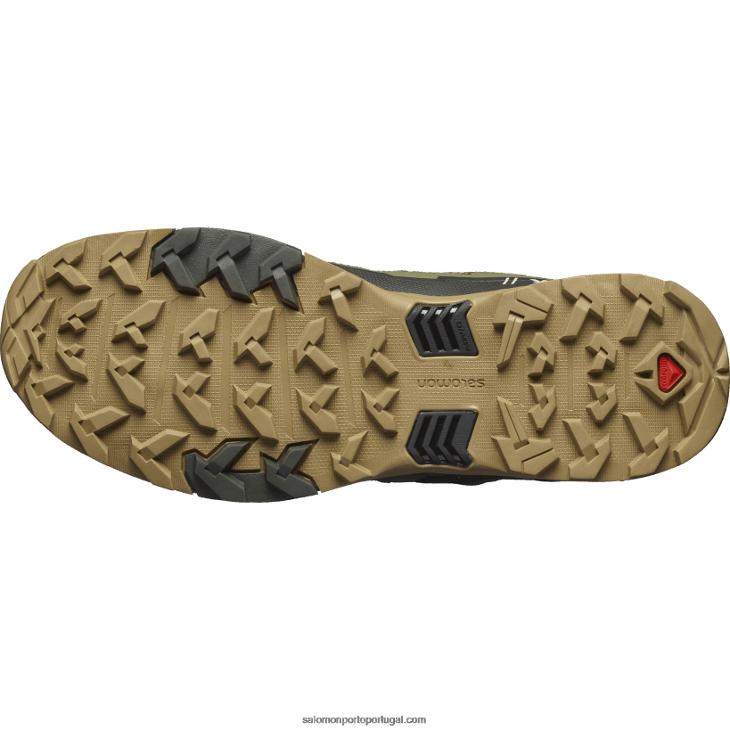 Salomon botas de caminhada masculinas - x ultra 4 mid wide gore-tex 04D6V843 Líquen profundo verde/turfa/alga marinha