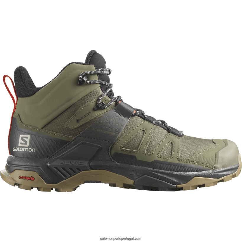 Salomon botas de caminhada para homem - x ultra 4 mid gore-tex 04D6V89 Líquen profundo verde/turfa/alga marinha