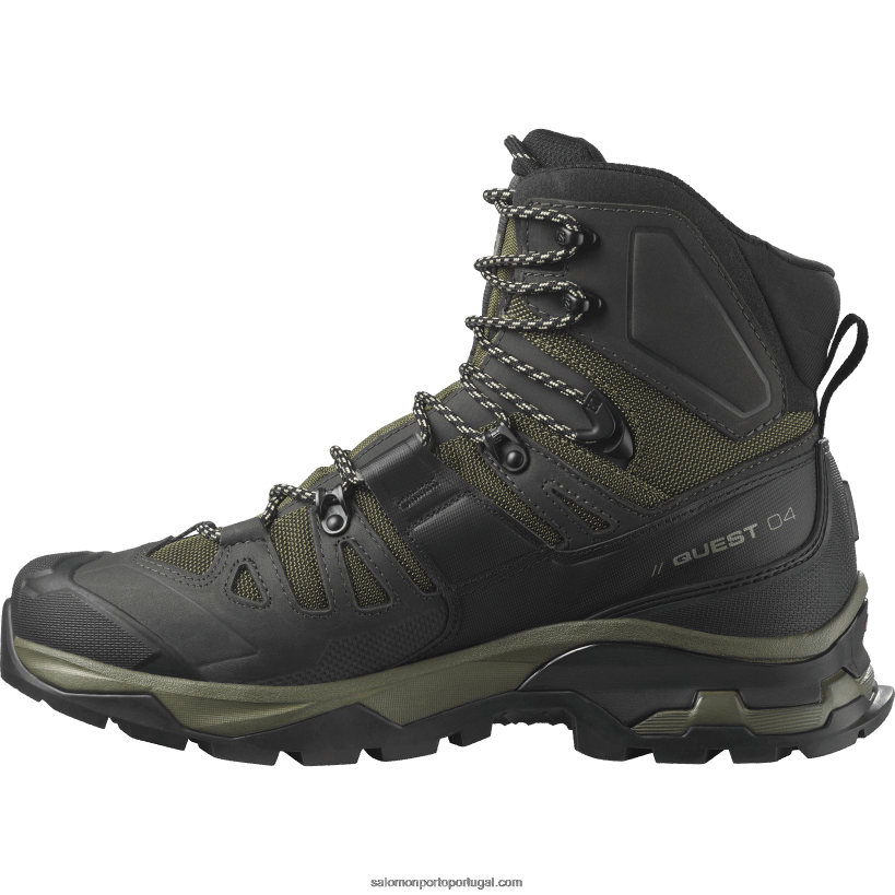 Salomon botas masculinas de couro - quest 4 gore-tex 04D6V85 noite de oliva/turfa/safari