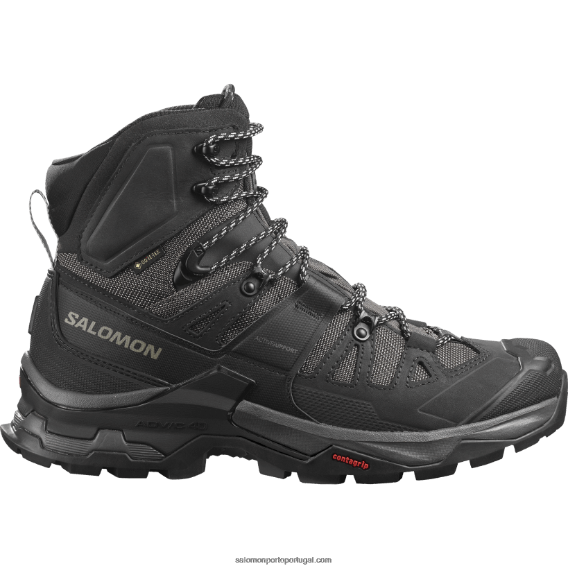 Salomon botas masculinas de couro - quest 4 gore-tex 04D6V87 ímã/preto/pedreira
