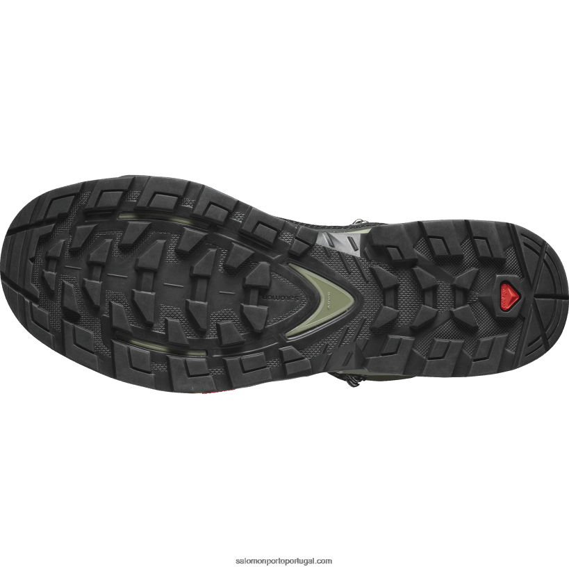 Salomon botas masculinas de couro - quest element gore-tex 04D6V851 preto/verde líquen profundo/noite oliva