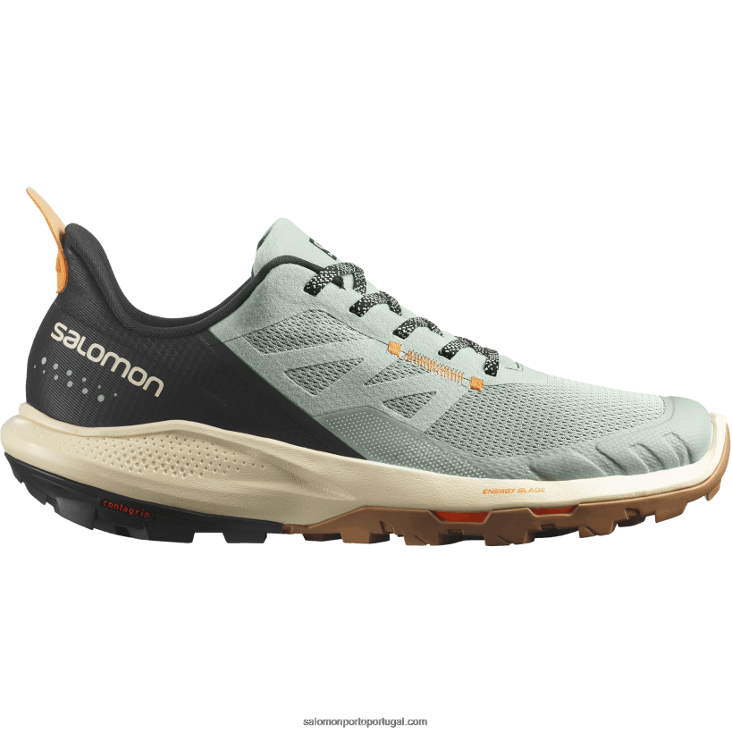 Salomon sapatos de caminhada masculinos - outpulse 04D6V829 ferro forjado/areia branqueada/laranja vibrante