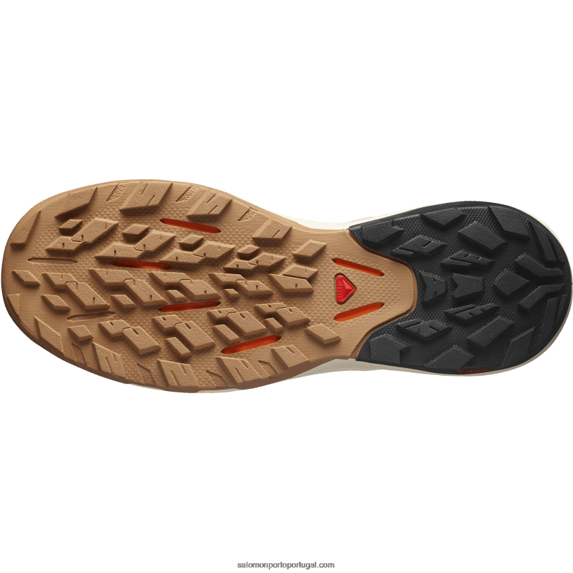 Salomon sapatos de caminhada masculinos - outpulse 04D6V829 ferro forjado/areia branqueada/laranja vibrante