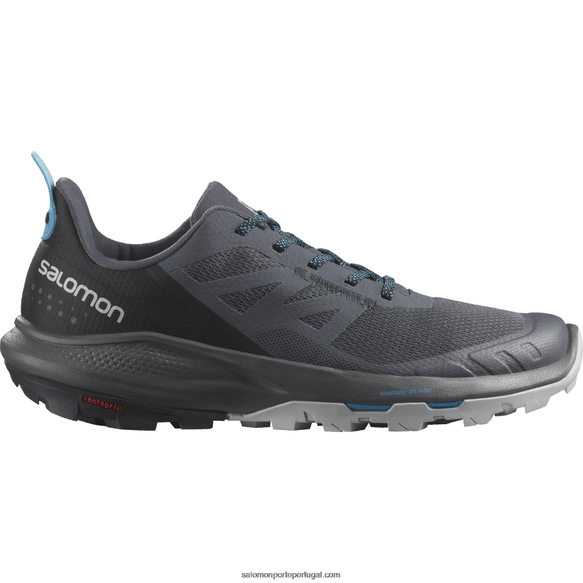 Salomon sapatos de caminhada masculinos - outpulse 04D6V830 ébano/preto/azul argel